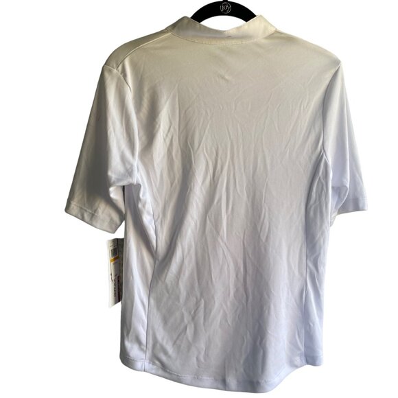 GRAND SLAM On Course Womens Top Floral Printed Funnel Neck Size S Short Sleeve - Picture 8 of 12